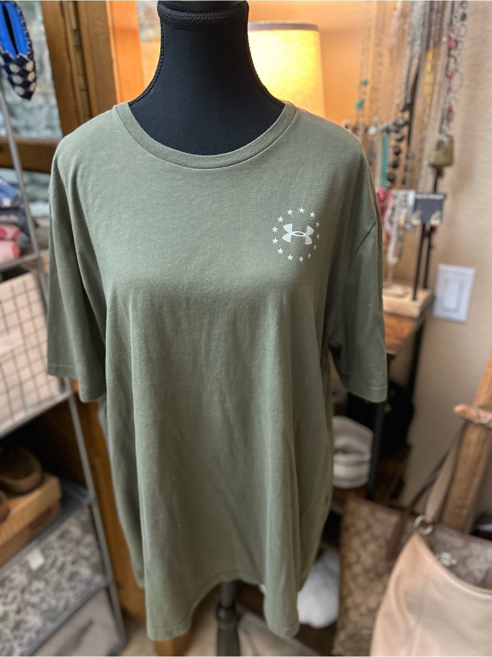 Under Armour Olive Green Short-Sleeve Logo Tee